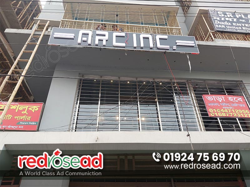 ARC INC Acrylic High Letters Signboard in Bangladesh