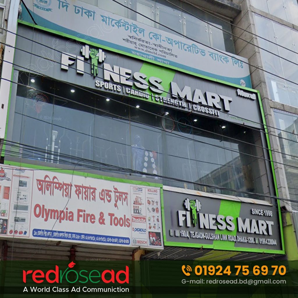 Acrylic sign board with led in Bangladesh