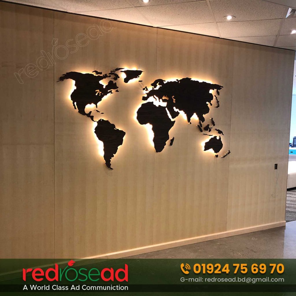 LED world map in Bangladesh