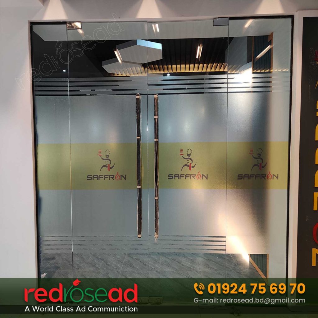 Thai Glass Partition Frosted Glass Sticker  Print in Feni
