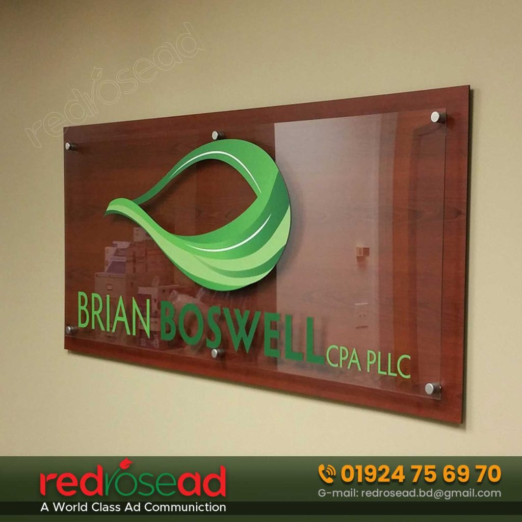Office Name Plates for glass doors Design