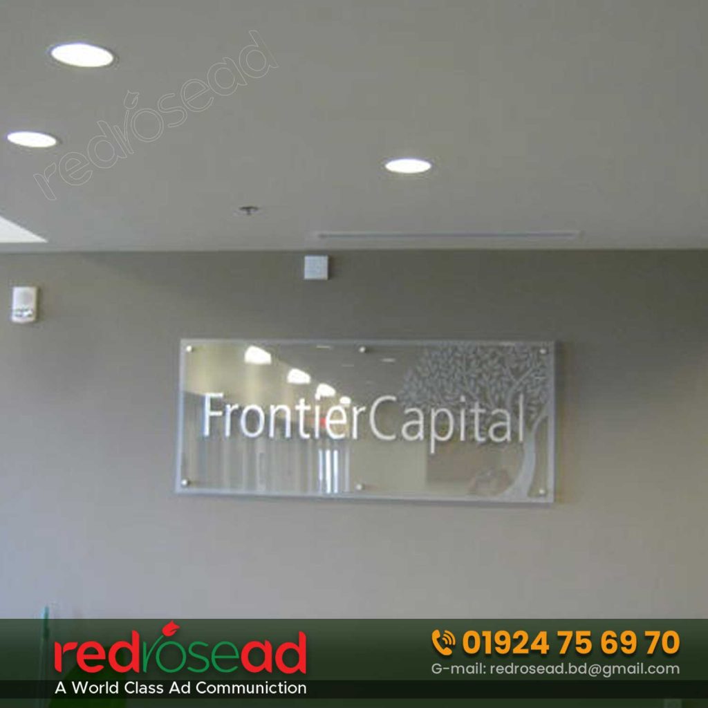 All Types of Glass Name Plate Price in Bangladesh