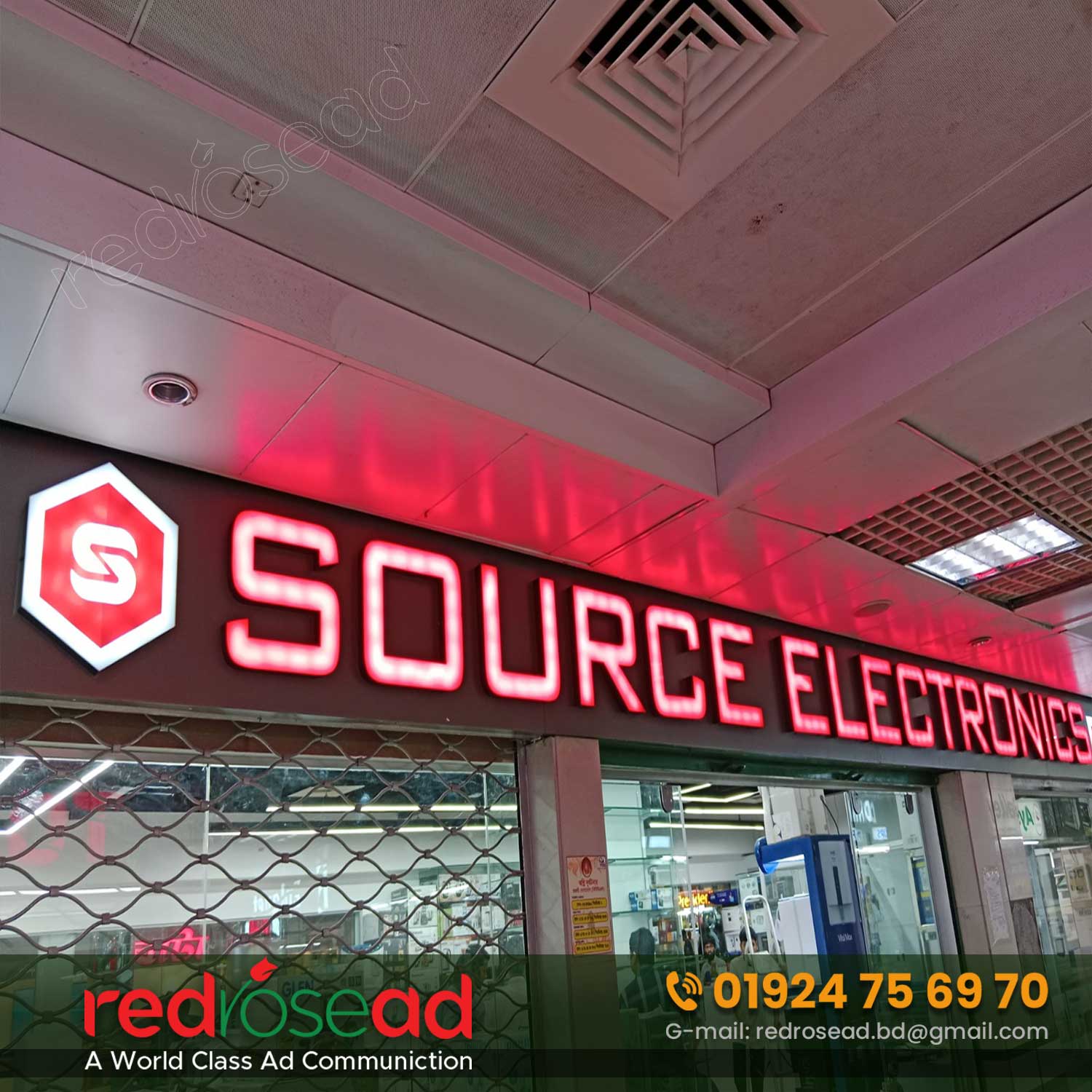 LED Sign Display Board With Acrylic Letter in Outdoor Signage in Khulna