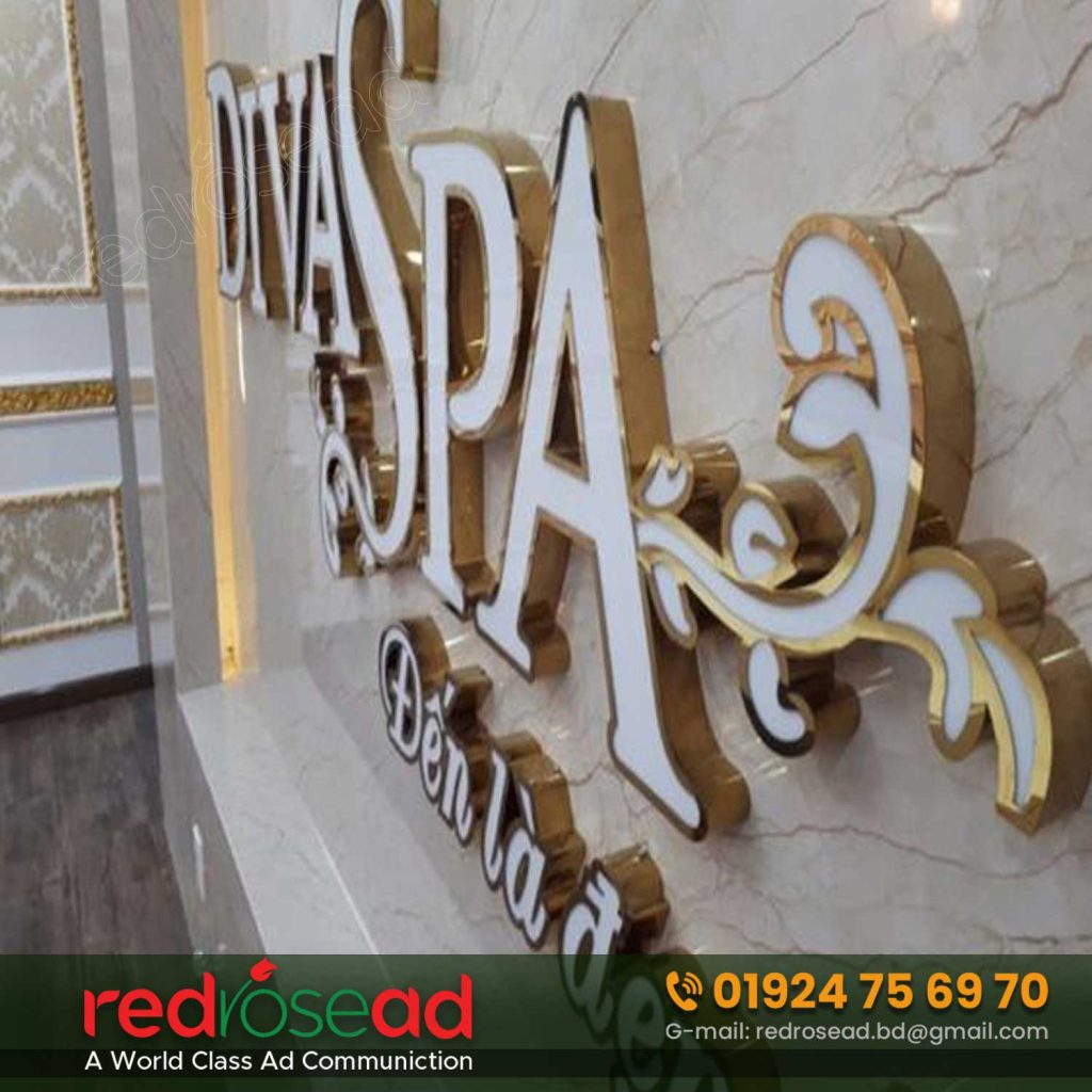 Acrylic Top Letter LED Sign Acrylic Letters LED Light Box Maker in Dhaka