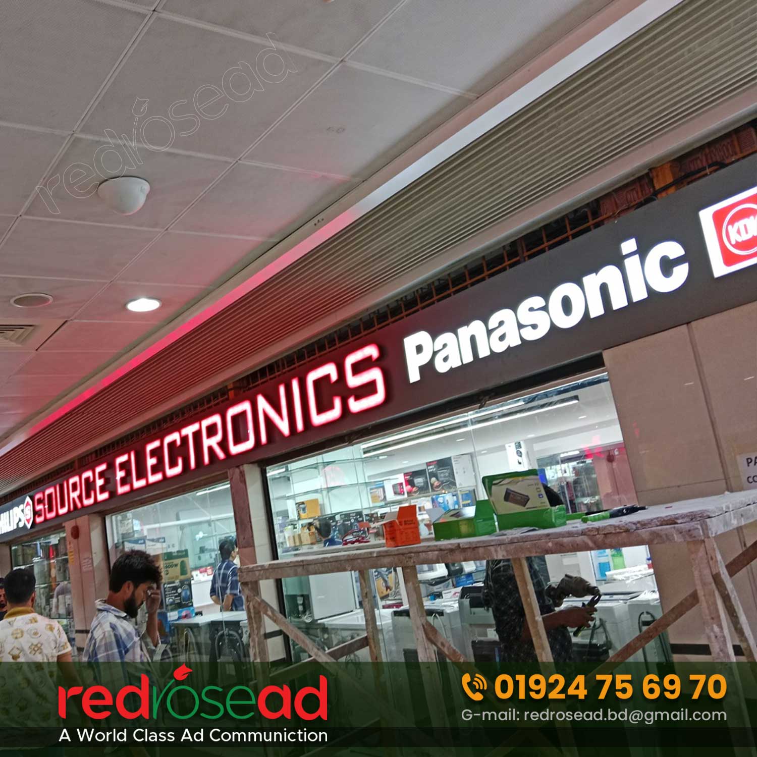 LED Sign Display Board With Acrylic Letter in Outdoor Signage in Khulna